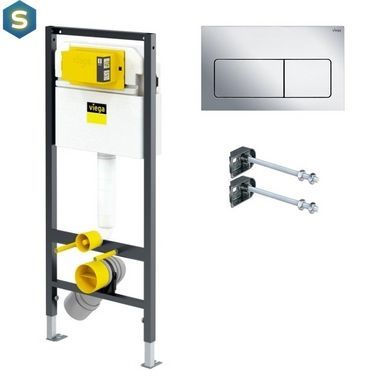 Комплект инсталляция Viega Prevista Dry 771973 + унитаз Laufen Pro Rimless H8619570000001 с сидением Soft Close, Белый