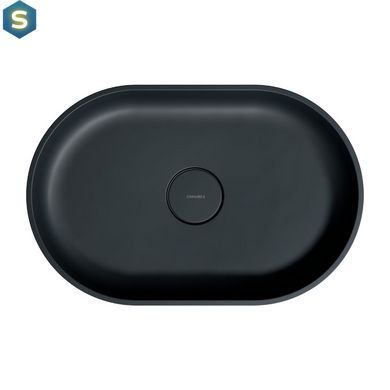 Умывальник Omnires Ovo 55x36 black lava OVOUNBLV, Черный матовый