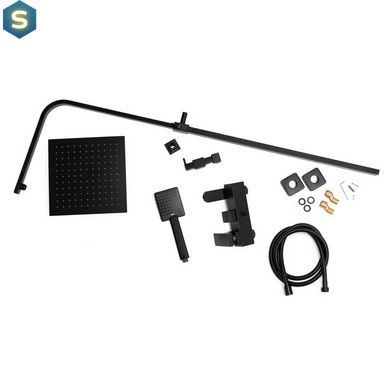 Душова система Yoka Cube 25 Black з виливом BP.CUBE-25-BLK, Черный матовый