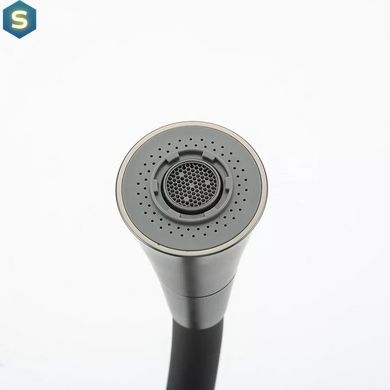 Смеситель для кухни с гибким изливом Frap F4044-9, Графитовый хром