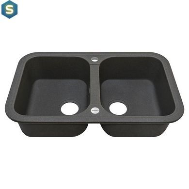 Кухонная мойка Adamant Twins 765x470x190 графит 308223, Графит