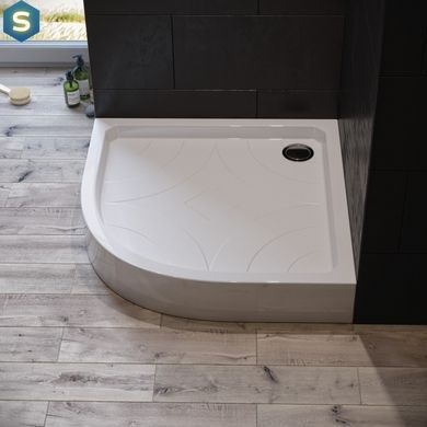 Душовий піддон Koller Pool Grace акриловий 80x80, напівкруглий GRACE80R, Білий, білий