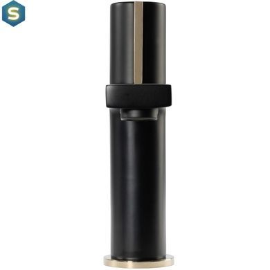 Змішувач для умивальника Rea Icon black L.gold чорний низький REA-B5680, Чорний/золото