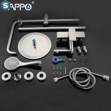 Душова система Gappo G2499-20, вилив - перемикач на лійку або верхній душ, Нержавіюча сталь