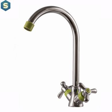 Змішувач для кухні Domino DK-H1-2N-Green, Хром