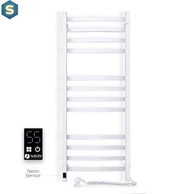 Электрический полотенцесушитель Navin Avalon 480x1200 Sensor правая, белая 10-043153-5010, Белый, Правое, Электронный