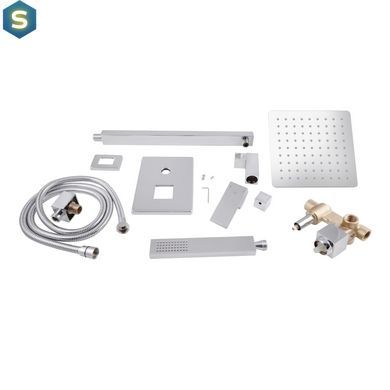 Душова система прихованого монтажу Qtap Aquarius на два споживача QTAQA64103NGC Chrome, Хром