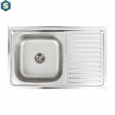 Кухонная мойка из нержавеющей стали Valeso декор 8050 L (0,7/160 мм), Decor