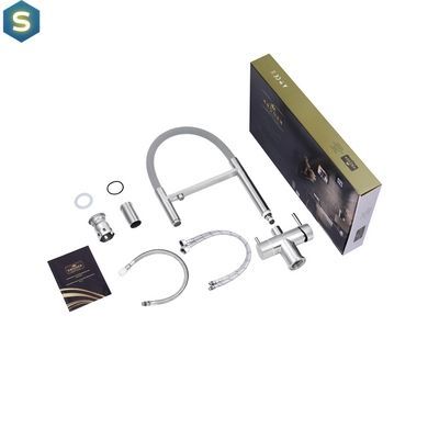 Смеситель для кухни с подключением к фильтру Kroner KRP Edelstahl Klassisch - ESG03815GRA CV027934, Нержавеющая сталь
