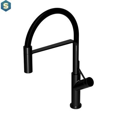 Смеситель для кухни Omnires Vita black VI6350BLBL, Черный матовый