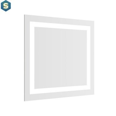 Зеркало Volle Luna Cuadro прямоугольное 70x80 см, с подсветкой по контуру, без выключателя хром 1648.53137800, Хром