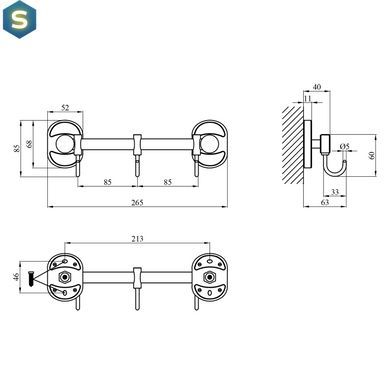 Гачок для ванної кімнати Kroner KRM Elbe - ACC2914-3 CV022875, Хром