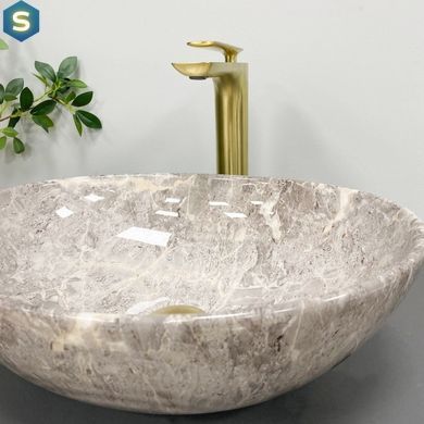 Умывальник (раковина) VBI PARMA GREY STONE накладной, Каппучино