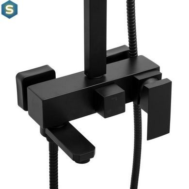 Душова система Yoka Cube 25 Black з виливом BP.CUBE-25-BLK, Черный матовый