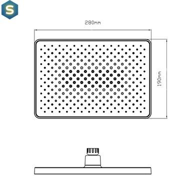 Верхний душ Qtap Hlavova 280x190 мм прямоугольный QTHLA107CRM45946 Chrome, Хром