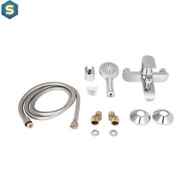 Змішувач для ванни Lidz Wieza 006 (з душовим гарнітуром) (k35) LDWIE006CRM45410 Chrome, Хром
