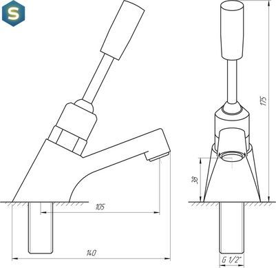 Кран-дозатор для умывальника Tremolada Tremo 464, Хром