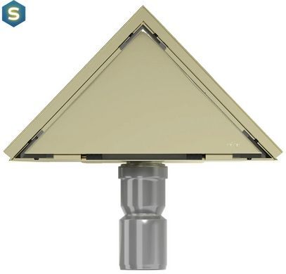 Трап для душу Mexen Flat 20x20 gold кутовий MEX-1510320