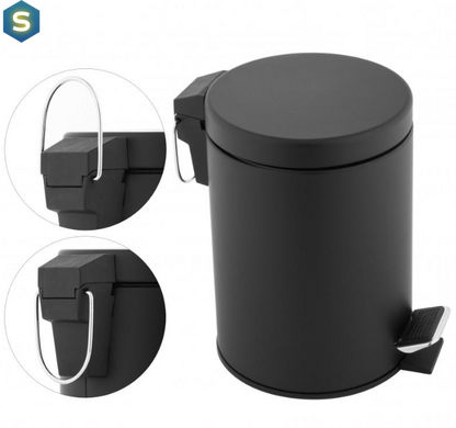 Корзина для мусора Yoka Labi black 3л. для ванной комнаты, туалета CH.LABI-BLK, Черный матовый