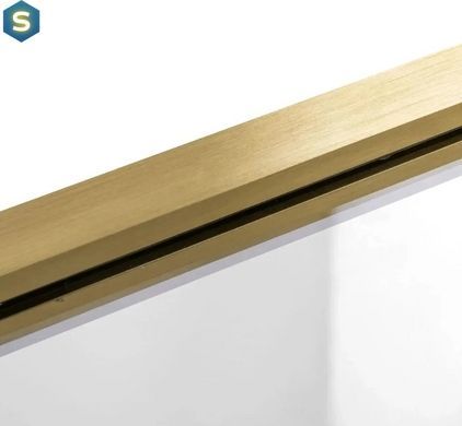 Шторка для ванни Rea Agat-2 100 brushed gold складана REA-K9777, Універсальна, прозорий, золотий