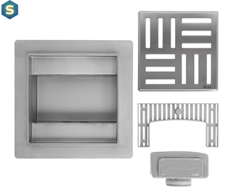 Трап для душа Rea Cross 12x12 nickiel brushed REA-G6200
