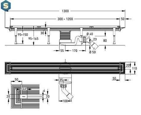 Дизайн-вставка Viega Visign SR1 (матова) 686284