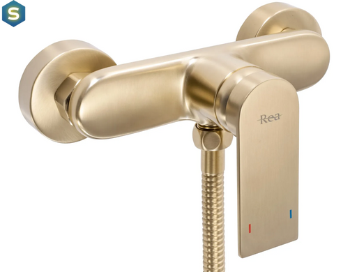 Смеситель для душа Rea Verso настенный brushed gold REA-B6566, Золотой