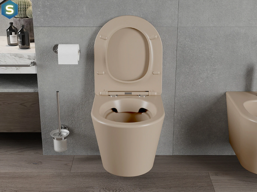 Підвісний унітаз Mexen Rico Cappuccino Matt MEX-30724064, Бежевий