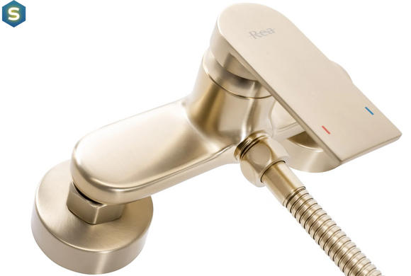 Смеситель для душа Rea Verso настенный brushed gold REA-B6566, Золотой