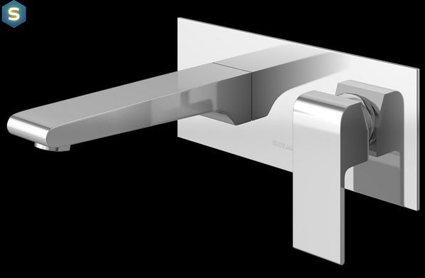 Змішувач для умивальника Kohlman Saxo хром + BOX прихованого монтажу QW185S, Хром