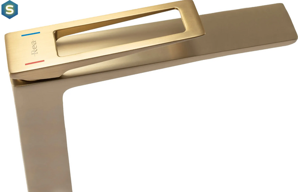 Змішувач для умивальника Rea Parker високий brushed gold REA-B4810, Золотий