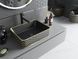Умивальник Mexen Catia black matt diamond gold накладний MEX-21314879, Золотий