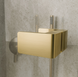 Распашная душевая дверь Rea Atlas 100x200 правая brushed gold REA-K4675, прозрачный, золотой