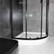 Душевая кабина Dusel EF-182B Black Matt 100x100, Черный матовый, прозрачный, черный матовый, 100x100