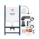 Комплект 4 в 1: Инсталляция GROHE Rapid SL 3 в 1 3884966Q + Унитаз безободочный Kroner Eifel WHI523629 RIMLESS с сиденьем Slim Duroplast / Soft-close / Quick relase KE523629WHIR (38849