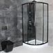 Душевая кабина Dusel EF-182B Black Matt 100x100, Черный матовый, прозрачный, черный матовый, 100x100