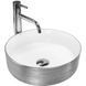 Умывальник Rea Sami brushed silver white накладной REA-U3304, Хром