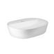 Умивальник Qtap Scorpio накладний овальний 505x385x120 мм White + донний клапан PU02, Білий