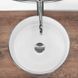 Умывальник Rea Sami brushed silver white накладной REA-U3304, Хром