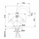 F13731-B (H731) Змішувач для умивальника буксовий гайка Frap 1/10, Хром
