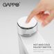 Смеситель для умывальника нажимной плоский гусак латунный корпус хром Gappo 1/4 G1095-1, Хром