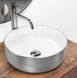 Умывальник Rea Sami brushed silver white накладной REA-U3304, Хром