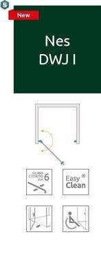 Душові двері Radaway Nes DWJ I 90 см 10026090-01-01L