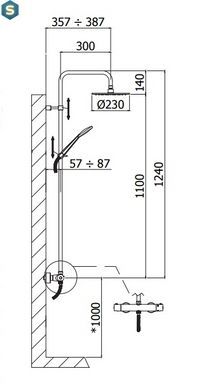 Душова система Paffoni ZCOL 685LIQ CR, Хром