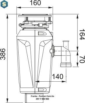 Подрібнювач харчових відходів Franke Elite Slimline SLIM 75