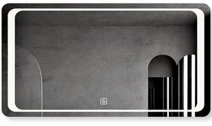 Дзеркало Dusel DE-M3031 75x120 см Збільшувальна лінза + сенсорне включення + підігрів, Білий