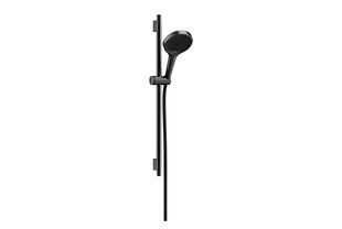 Душовий гарнітур Hansgrohe Rainfinity EcoSmart зі штангою 65 см brushed black chrome 28746340, Шліфований чорний хром