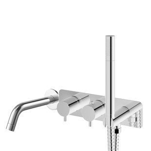 Смеситель для ванны Kohlman Axel chrome + BOX скрытого монтажа KPL-QW265AW, Хром