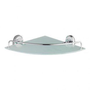 Полка стеклянная угловая 250х250 Frap F1921-1 4/24, Хром