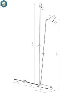 Торшер Nowodvorski 7715 Mono II GU10 2x10W IP20 Wh